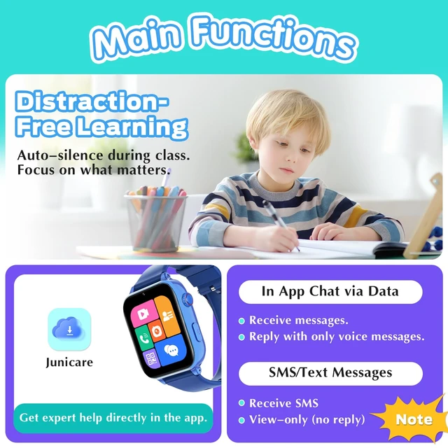 Alt view image 4 of 7 - Kids Smart Watch 4G with GPS Tracker for Boys Girls, Smartwatch for Kids Vioce Video Call SOS for Children 4-12 Bithday Gift
