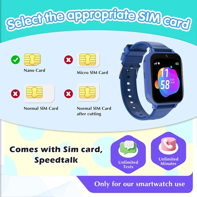 Alt view image 7 of 7 - Kids Smart Watch 4G with GPS Tracker for Boys Girls, Smartwatch for Kids Vioce Video Call SOS for Children 4-12 Bithday Gift