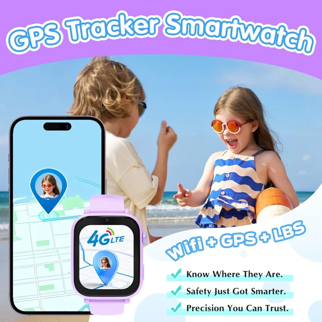 Alt view image 2 of 7 - Kids Smart Watch 4G with GPS Tracker for Boys Girls, Smartwatch for Kids Vioce Video Call SOS for Children 4-12 Bithday Gift