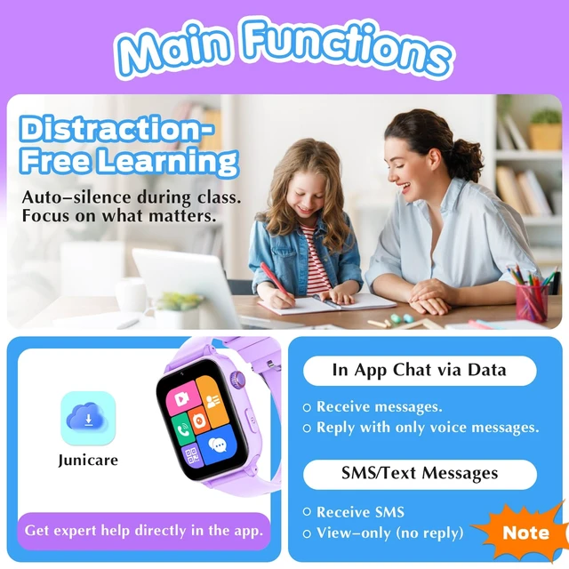 Alt view image 4 of 7 - Kids Smart Watch 4G with GPS Tracker for Boys Girls, Smartwatch for Kids Vioce Video Call SOS for Children 4-12 Bithday Gift
