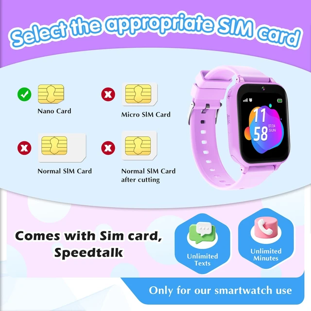 Alt view image 7 of 7 - Kids Smart Watch 4G with GPS Tracker for Boys Girls, Smartwatch for Kids Vioce Video Call SOS for Children 4-12 Bithday Gift