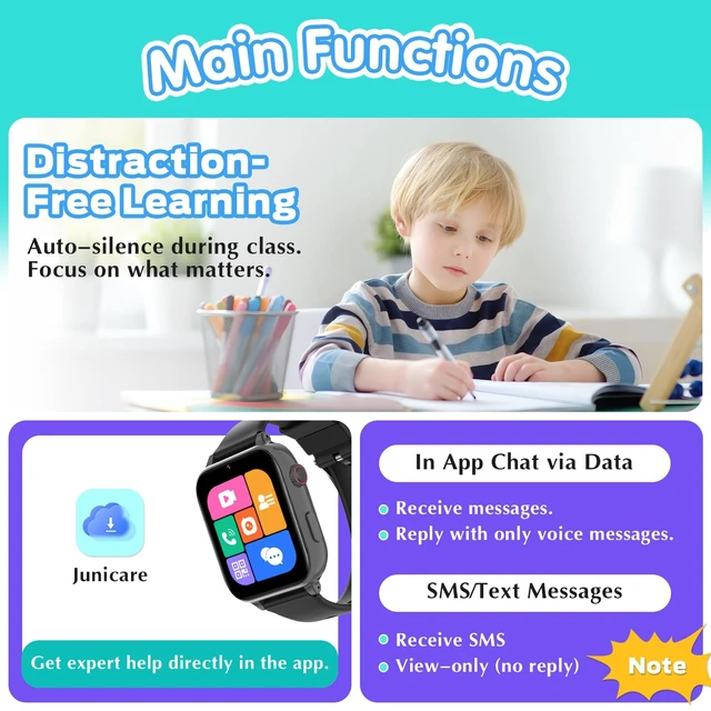 Alt view image 4 of 7 - Kids Smart Watch 4G with GPS Tracker for Boys Girls, Smartwatch for Kids Vioce Video Call SOS for Children 4-12 Bithday Gift