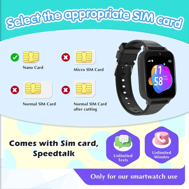 Alt view image 7 of 7 - Kids Smart Watch 4G with GPS Tracker for Boys Girls, Smartwatch for Kids Vioce Video Call SOS for Children 4-12 Bithday Gift