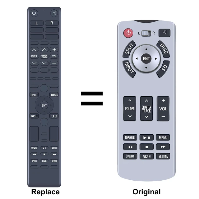 Alt view image 2 of 7 - Replacement Remote Control for Toyota Sienna Rear DVD Entertainment System for 2015-2017 mdoels 8617045030R 8617045030L 86170-45030