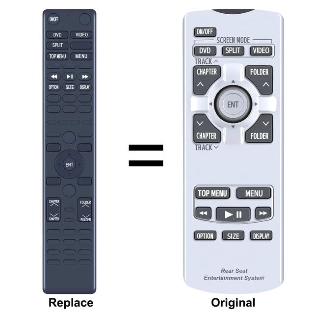 Alt view image 2 of 6 - 86170-45070 Replacement Remote Control for Toyota Sienna Highlander&Sequoia 2011 2012 2013 Rear DVD Entertainment 8617045070 Remote