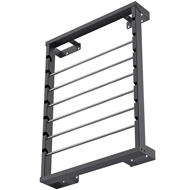 Alt view image 2 of 7 - Wall-mounted Wire Spool Holder Heavy-Duty Steel Cable Dispenser, 6 Rods, Adjustable, Efficient Storage & Dispensing