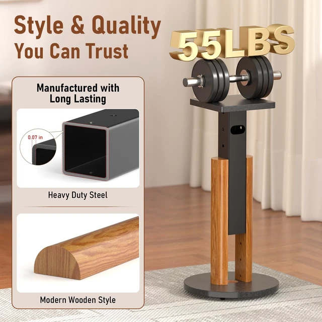 Alt view image 7 of 7 - Universal Speaker Stands Pair for Bookshelf Studio Monitor Home Speakers WoodGrain Wood, 7-Level Height Adjustment with Cable Management, Easy Assembly, Fit Speaker Up to 10in Wide, Holds 55 lbs