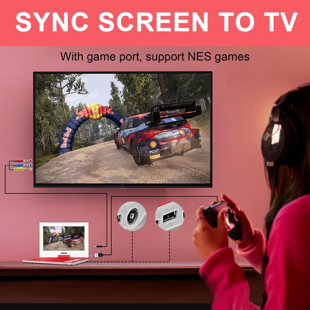 Alt view image 6 of 7 - 12.5" Portable DVD Player, 10.1" HD Swivel Screen, Red 5H Battery, Break-Point Memory, 270° Swivel Screen, Region-Free, Supports NES Games, for Car & Travel