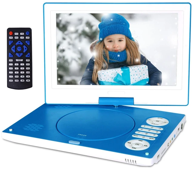 Main image of 12.5" Portable DVD Player, 10.1" HD Swivel Screen, 5H Battery Kids 270° Swivel Screen, 5H Rechargeable Battery, Supports CD/DVD/USB/SD, Car Charger Included, Remote Control, Breakpoint Memory