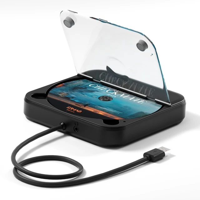 Alt view image 6 of 7 - Portable Car CD Player with USB/AUX Port for Car, Truck, Computer External CD Player Compatible with Car and Truck Radio Stereo, Laptop, TV, Computer, Universal for Vehicle with Adapter