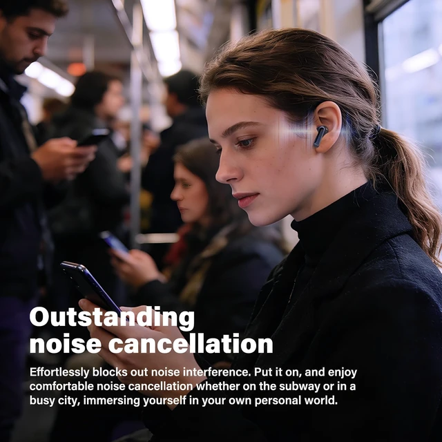Alt view image 4 of 7 - NE70 AI Translator Earbuds, Bluetooth 6.0, LCD Touch Screen, Semi In-Ear | 60H Playtime, HiFi Sound, Audifonos Traductores Inglés Español 165 Languages Online Translation for Travel Commute Sports
