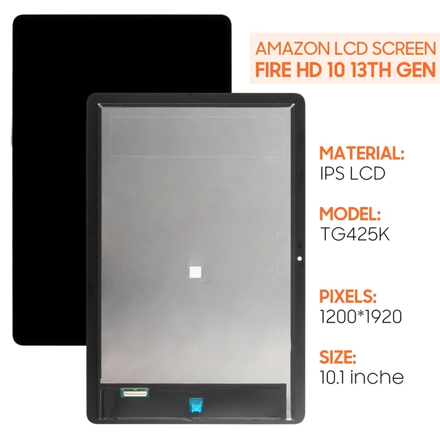 Alt view image 2 of 7 - (OEM) Screen Replacement For Amazon Fire HD 10 13th Gen 2023 TG425K 10.1 LCD Display Touch Screen Digitizer Full Assembly,with Tools
