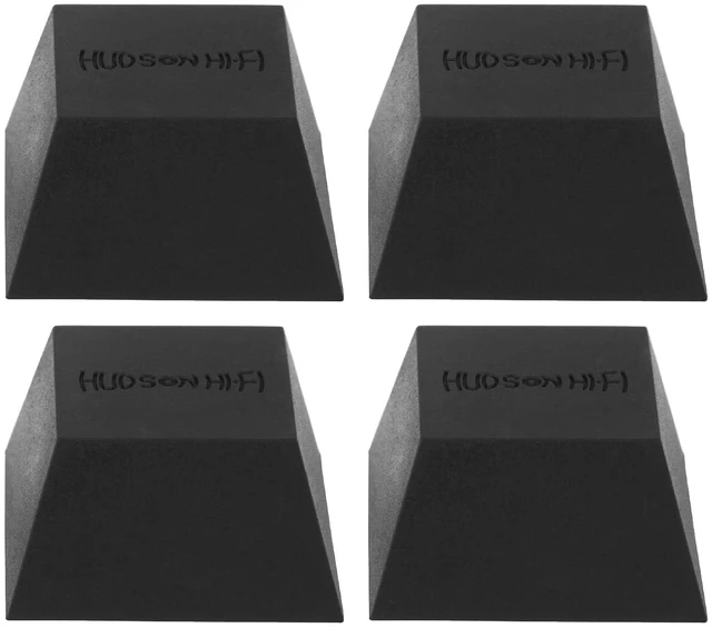 Main image of Block Silicone Isolation Feet 4-Pack Non-Adhesive Subwoofer Isolation Pads w/ 37.5 lbs Capacity Pads for Small Speakers, Speaker Spikes & Turntable Isolation Pads for Reduced Vibration & Resonance