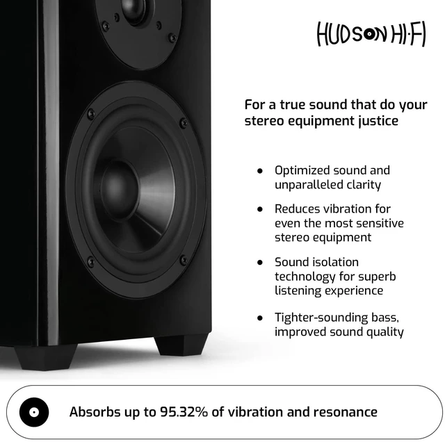 Alt view image 4 of 7 - Block Silicone Isolation Feet 4-Pack Non-Adhesive Subwoofer Isolation Pads w/ 37.5 lbs Capacity Pads for Small Speakers, Speaker Spikes & Turntable Isolation Pads for Reduced Vibration & Resonance