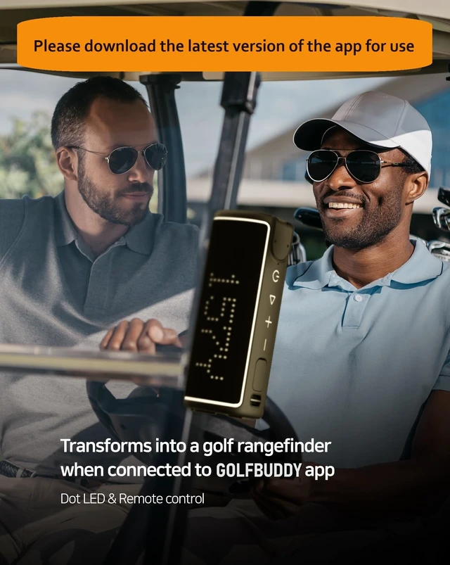 Alt view image 3 of 6 - GOLFBUDDY Voice XL Magnetic GPS Speaker - Distances Visible, Rich Sound with 20W Woofer & 10W Tweeter, Clip-on Remote Controller, Attachable to Cart, 10 Hours Battery Life, IPX6 Waterproof