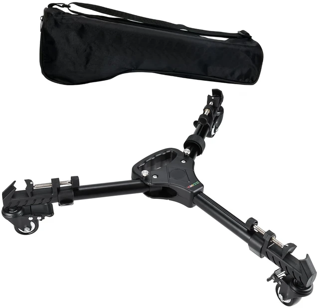 Alt view image 6 of 7 - Tripod Dolly Wheels, Heavy Duty Tripod Wheels,VX-600 Tripod Dolly with Adjustable Leg Mounts Compatible with Canon Nikon Sony DSLR Camera Camcorder Photo Video