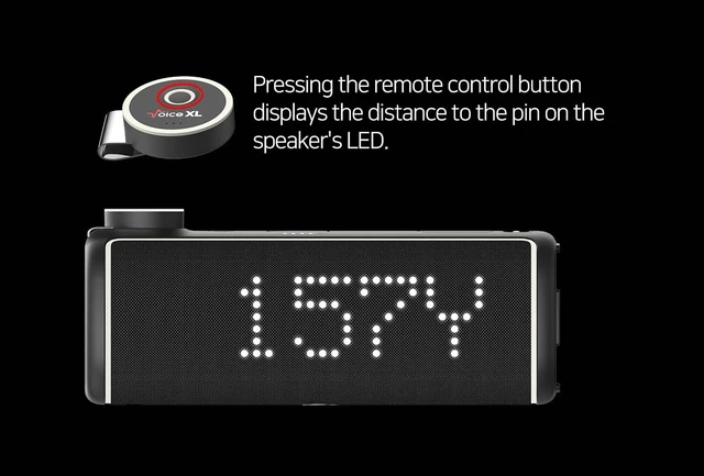 Alt view image 6 of 6 - GOLFBUDDY Voice XL Magnetic GPS Speaker - Distances Visible, Rich Sound with 20W Woofer & 10W Tweeter, Clip-on Remote Controller, Attachable to Cart, 10 Hours Battery Life, IPX6 Waterproof