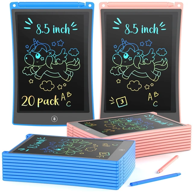 Main image of 20 Pack 8.5Inch LCD Writing Tablet for Kids, Colorful Doodle Board, Car Trip Travel Games Learning Toys, Erasable Drawing Pad, Birthday Gifts for Boys Girls Age 3 4 5 6 7 8(Blue & Pink)