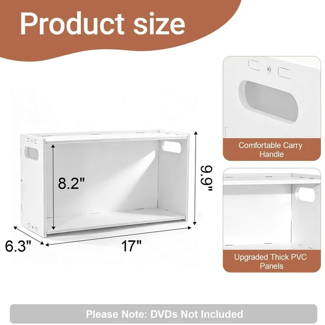 Alt view image 4 of 7 - 2-Pack Stackable CD DVD Storage Rack, Holds 58 CDs or DVDs | 2-pack stackable CD DVD storage rack holds 58 CDs or DVDs, saves space, displays disc cases, and makes a gift for collectors