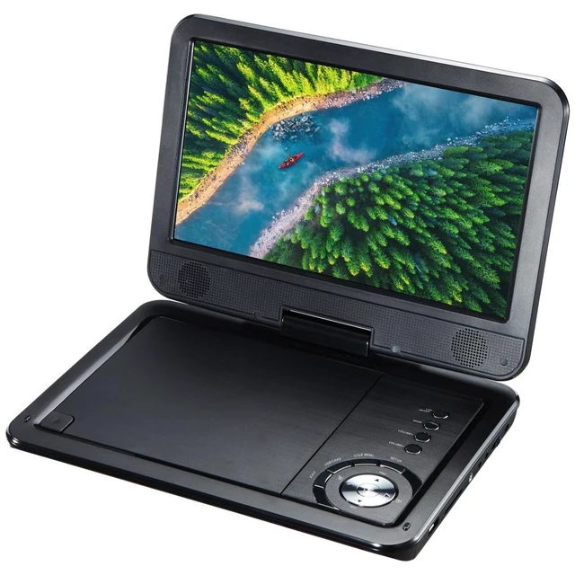 Alt view image 2 of 7 - Portable DVD Player 10.1 5-Hour Built-in Rechargeable Battery, 9" Swivel Screen,Built in USB and SD/SDHC Memory Card Slots Remote Control, 3.5 mm Headphone Jack, AC Adapter Car Adapter