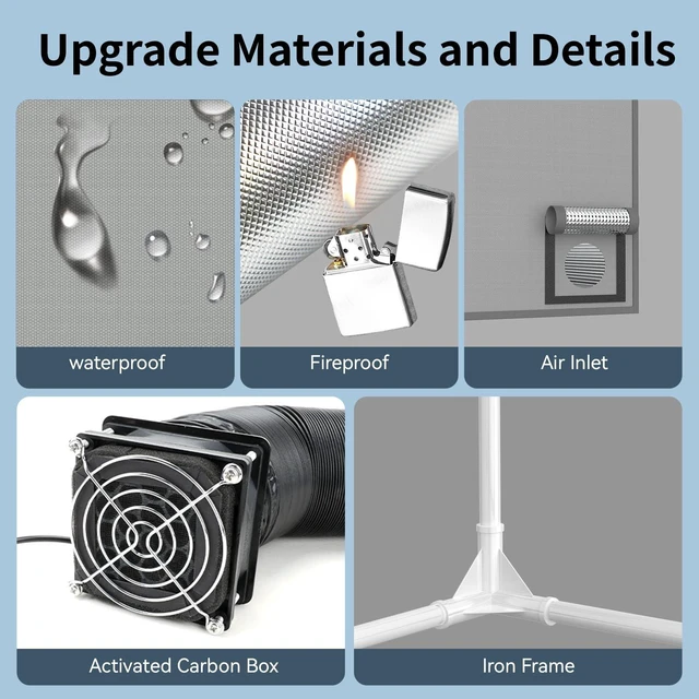 Alt view image 7 of 7 - Large Resin 3D Printer Enclosure with Ventilation Kit LED Light, 3D Printer Vented Enclosure Tent Cover Eliminate Odors Dustproof Isolate Noise Compatible with LCD Resin UV 3D Printer 33*18.9*28.7Inch