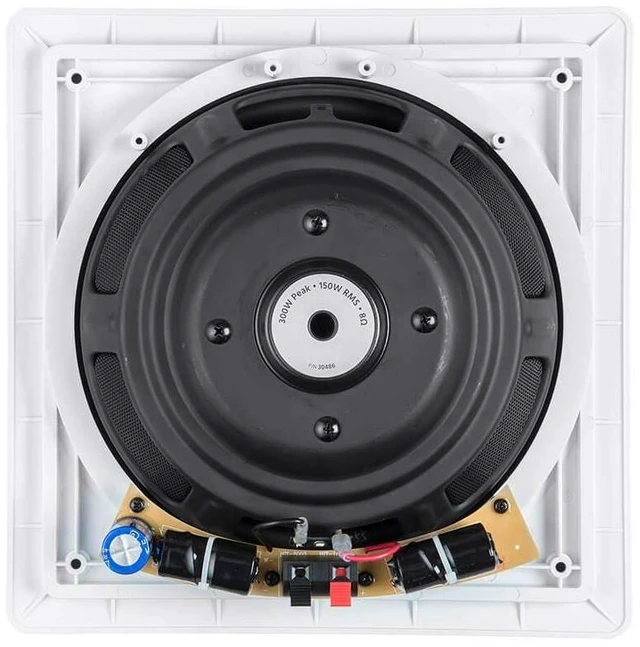 Alt view image 3 of 6 - Fiber In-Wall Speaker - 10 Inch, 300W Subwoofer, Easy Installation And Paintable Grill - Caliber Series