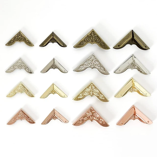 Alt view image 4 of 6 - 160 PCS Vintage Metal Book Corner Protector Guard Edge Cover, 4 Colors | Bronze Gold Decorative Covers, Iron Angle Protectors, For Scrapbooks Photo Albums Diary Notebooks Menus Folder Stamp Books