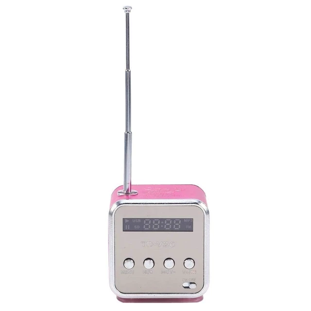 Alt view image 7 of 7 - TD-V26 Portable Mini Speaker Music Player FM Radio Battery Powered Mini Digital Display Screen Speaker Music Player for Computer&Cell Phone Support TF Card and U Disk ()