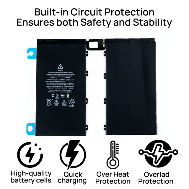 Alt view image 2 of 6 - A1577 Battery 020-00016 Compatible with iPad Pro 12.9 2015 1st Generation A1584 iPad Pro A1652 with Tools 3.77V 10307mAh