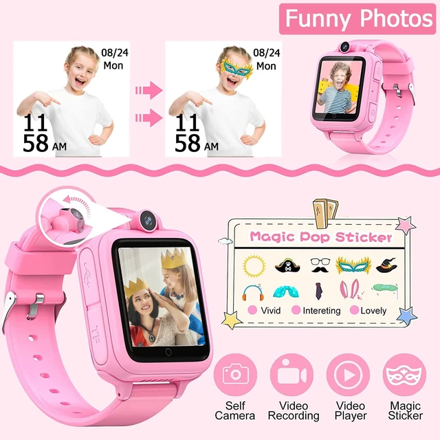 Alt view image 3 of 6 - Kids Smart Watch with 14 Learning Game Music Camera Recorder Timer | Alarm clock, calculator, stopwatch, touchscreen, 12 languages. Kid-safe material, Christmas gift for ages 3-16