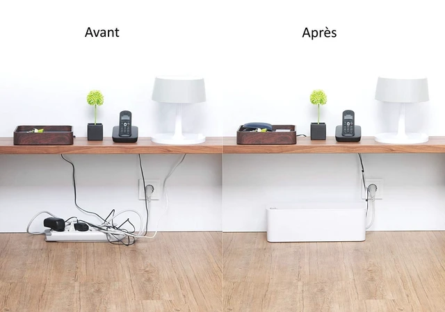 Alt view image 3 of 3 - CableBox Cable and Cord Management System - (White) - Pack of 2