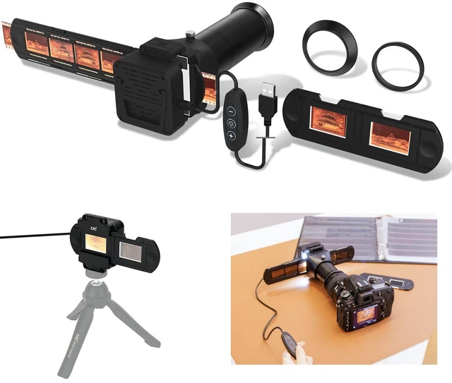 Main image of 35mm Photo Slide and Negative Film Digitizing Adapter Set Ket 135 Slide and Negatives Film Digitizer Converter Copying Scanning with 1-Levels Brightness LED Backlight and Holder
