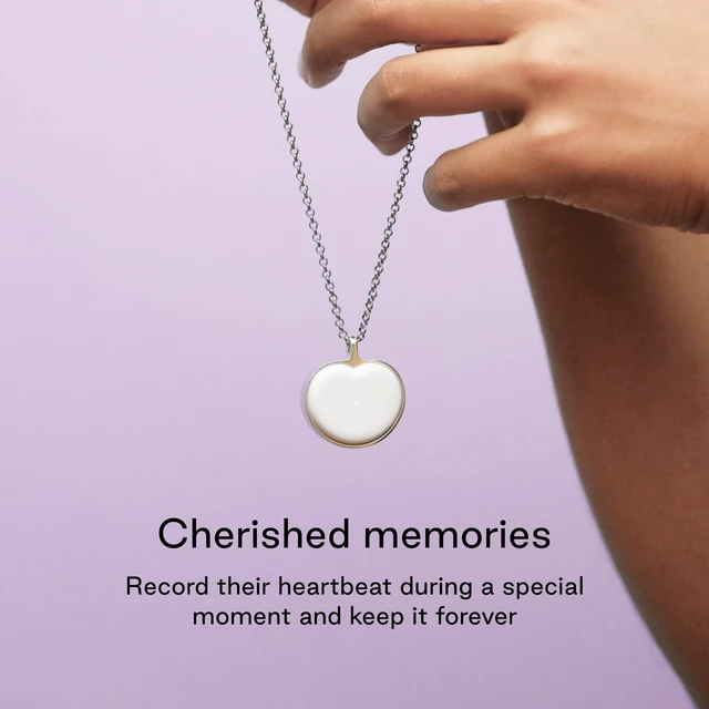 Alt view image 7 of 7 - Heart - Store and Feel Heartbeat Necklace - Romantic, Heartfelt and unique gift. The ideal Valentine's day gift