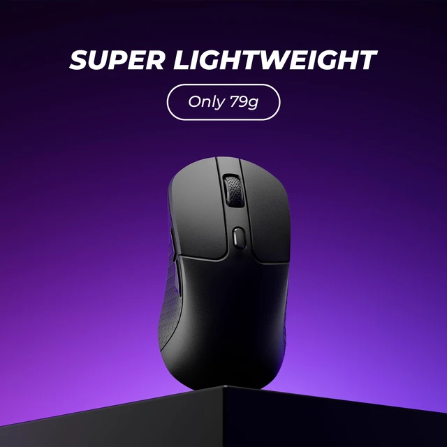 Alt view image 6 of 7 - M3 8K Wireless Mouse, PixArt 3950 Sensor Launcher Support 30K DPI, 2.4 GHz & Bluetooth 5.3, 79g Ergonomic Design Computer Mice, Up to 140 Hours Using for macOS Windows - Black
