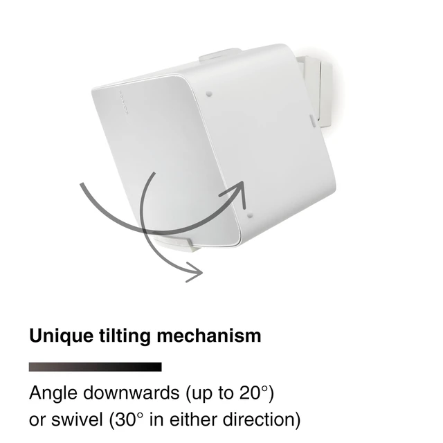 Alt view image 3 of 7 - Wall Mount for Sonos Five - Each (White)