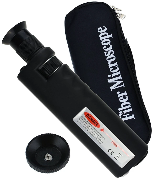 Main image of 400x Handheld Fiber Optic Microscope Inspection Tool Portable Microscope Fiber Optic Tools Lighted Pocket Microscope LED Light Coaxial Illumination 2.5mm FC SC ST and 1.25mm LC Adapter