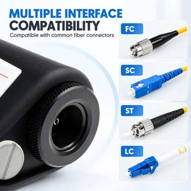 Alt view image 5 of 7 - 400x Handheld Fiber Optic Microscope Inspection Tool Portable Microscope Fiber Optic Tools Lighted Pocket Microscope LED Light Coaxial Illumination 2.5mm FC SC ST and 1.25mm LC Adapter