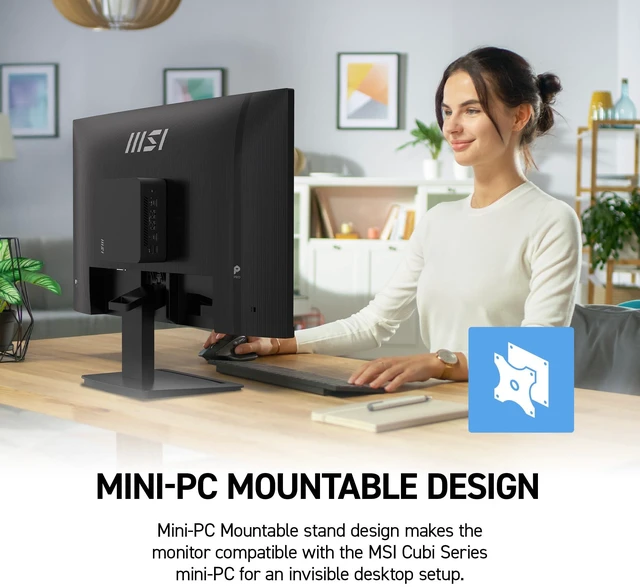 Alt view image 5 of 7 - PRO MP273 E14A 27-inch IPS 1920 x 1080 (FHD) Gaming Office Monitor, 144Hz, Free-Sync, HDMI, DisplayPort, VGA Port, VESA Mountable, Tilt, Speaker, 4-Side Slim Bezel 1ms, Black