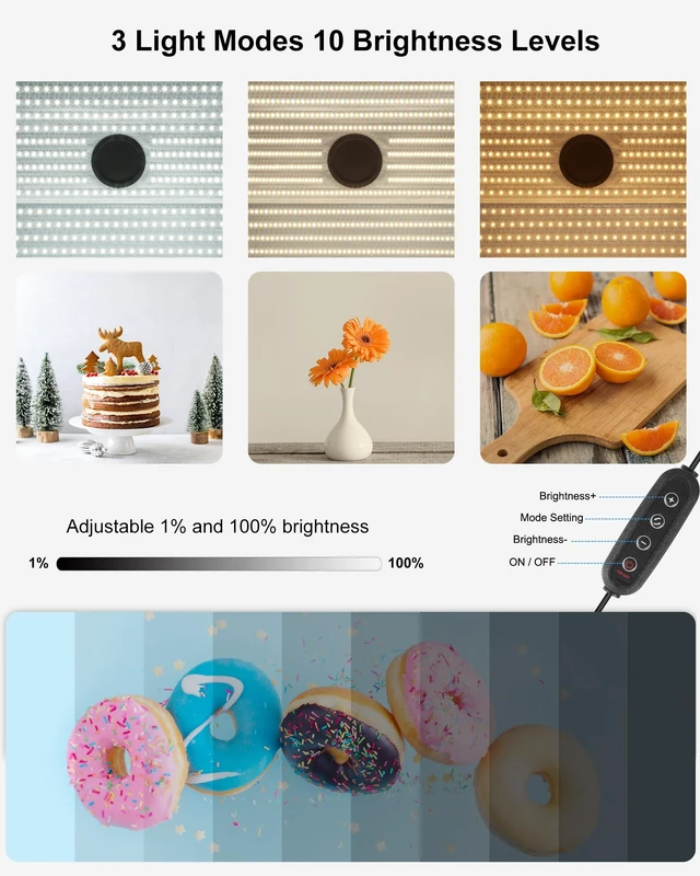 Alt view image 2 of 7 - 24x16 inch Photo Box, Large Photo Studio Light Box Photography, Professional 3000-6500k Dimmable Shooting Tent Kit with 672 LED Lights & 4 Backdrop for Jewelry and Food Product Photography