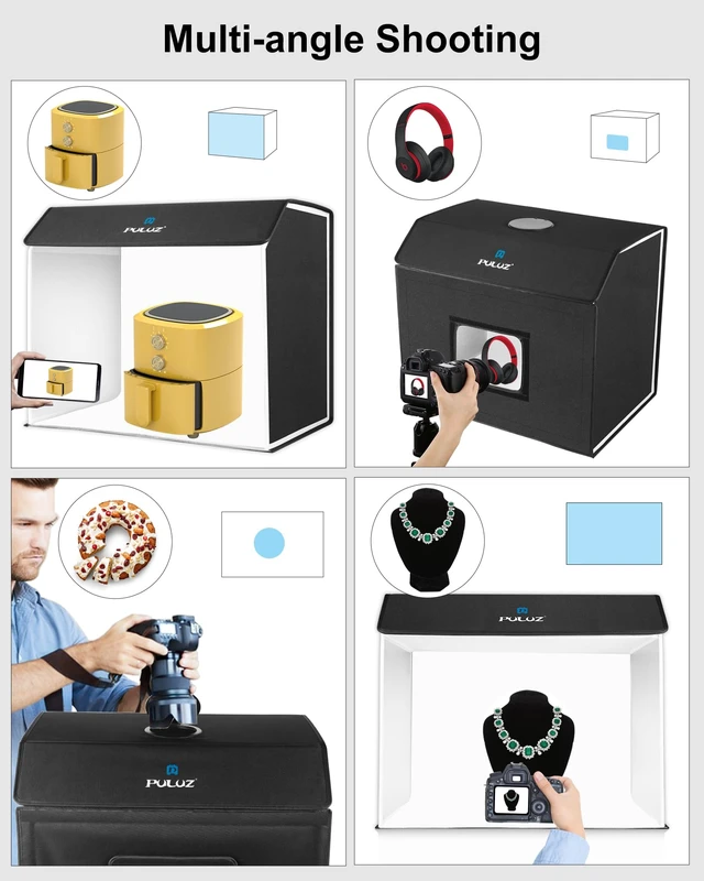 Alt view image 4 of 7 - 24x16 inch Photo Box, Large Photo Studio Light Box Photography, Professional 3000-6500k Dimmable Shooting Tent Kit with 672 LED Lights & 4 Backdrop for Jewelry and Food Product Photography