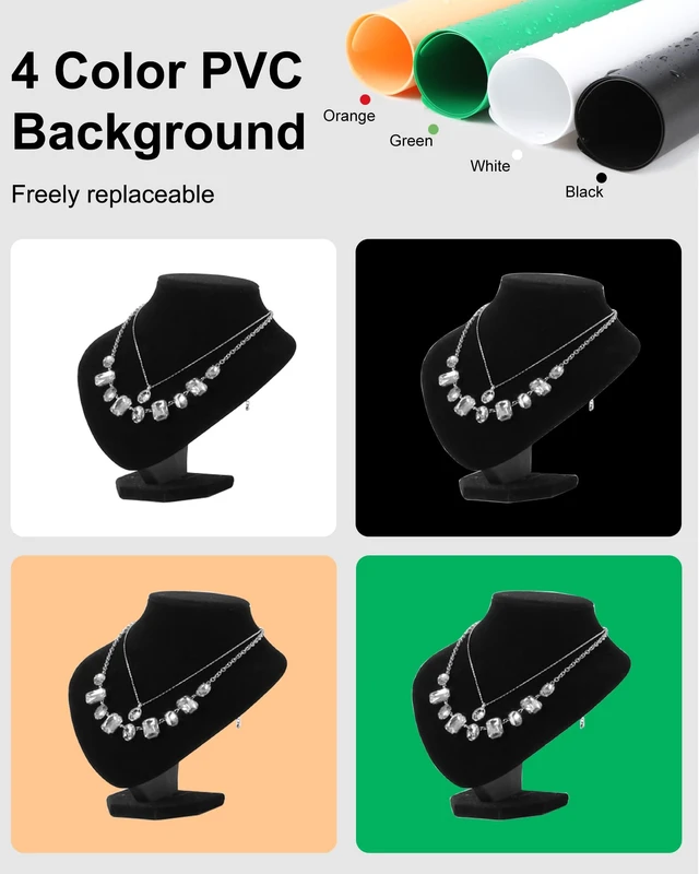 Alt view image 5 of 7 - 24x16 inch Photo Box, Large Photo Studio Light Box Photography, Professional 3000-6500k Dimmable Shooting Tent Kit with 672 LED Lights & 4 Backdrop for Jewelry and Food Product Photography