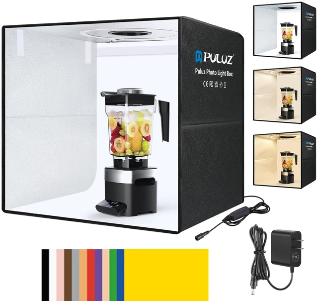 Main image of Light Box Photography, 20x20 inch Portable Photo Studio Light Box, Professional Dimmable Quick Charge USB-C Photo Booth with 200 LED Lights & 12 Color Backdrops Photo Box for Product Photography