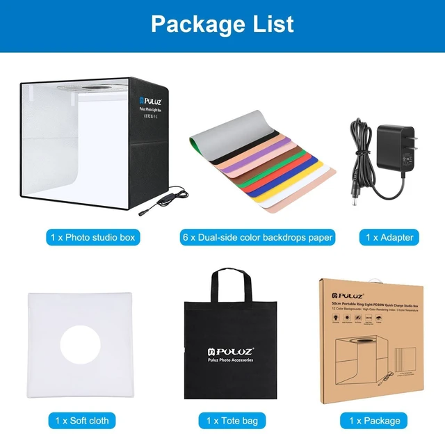 Alt view image 7 of 7 - Light Box Photography, 20x20 inch Portable Photo Studio Light Box, Professional Dimmable Quick Charge USB-C Photo Booth with 200 LED Lights & 12 Color Backdrops Photo Box for Product Photography