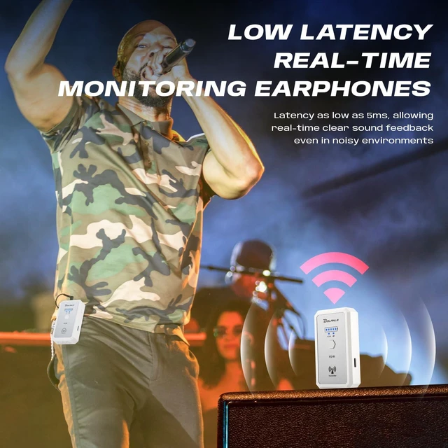 Alt view image 3 of 7 - P2W Wireless in-Ear Monitor System UHF IEM Personal Monitor System