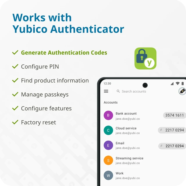 Alt view image 4 of 7 - YubiKey 5 NFC FIPS (140-3) - Multi-Factor authentication (MFA) Security Key and passkey, Connect via USB, FIDO Certified - Protect Your Online Accounts