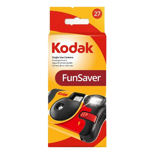 Alt view image 4 of 5 - FunSaver 35mm Single Use Disposable Camera Updated Version with Sliding Flash Switch (27 Exposures) 4 Pack + Microfiber Cleaning Cloth