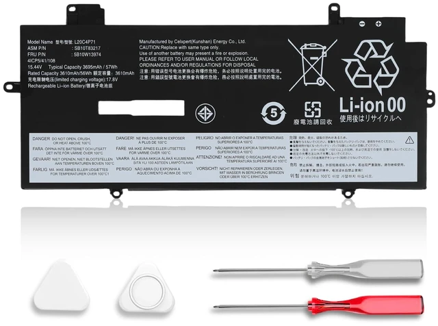 Main image of L20C4P71 L20M4P71 L20D4P71 Battery for Lenovo ThinkPad X1 Carbon 9th Gen 10th Gen & X1 Yoga 6th 7th Gen Series SB10T83217 5B10W13974 L20L4P71 SB10T83216 5B10W13973 5B10W13975