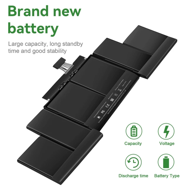 Alt view image 5 of 7 - A1417 Replacement Battery for MacBook Pro 15 inch Model A1398Early 2013 Mid 2012, Model EMC 2673 2512 Identifier: MacBookPro10,1 MC975LL/A ME665LL/A
