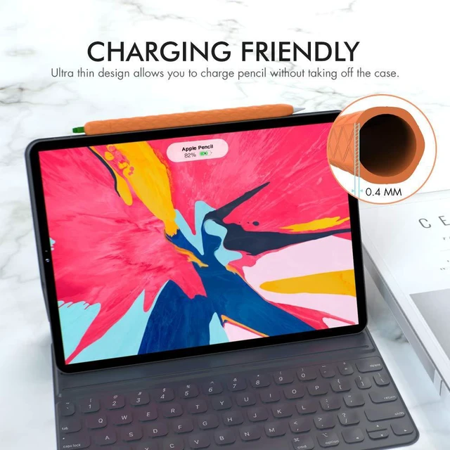 Alt view image 4 of 6 - Cute Case Sleeve for Apple Pencil Pro & Apple Pencil 2nd Gen | Silicone Soft Protective Cover Fruit Design Compatible with Apple Pencil 2nd Generation and Apple Pencil Pro 2024 (Yellow)
