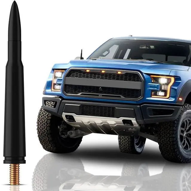 Main image of Antenn for Ford F150 (2009-2025, 2026) - Highly Durable Premium Truck Antenna 4.25 Inch - Car Wash-Proof Radio Antenn for FM AM - Black, 30 Caliber Design - Ford F150 Accessories